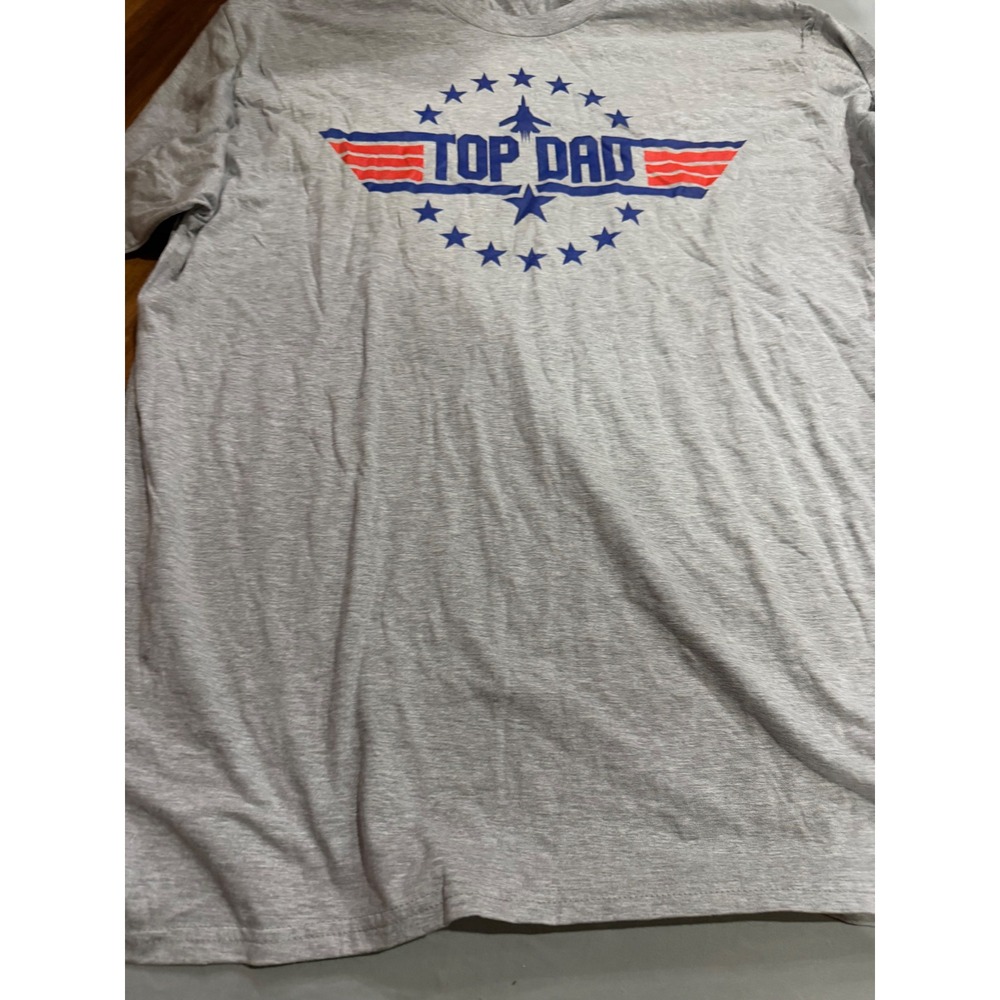 Dadcore Mens Port & Company Top Dad Graphic T-Shirt 2XL Heather Grey